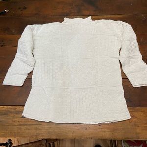 White Cotton Sweater - Freshly Laundered Ready to wear! Size L